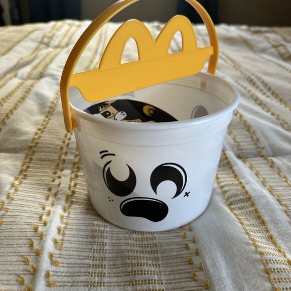 2025 McDonald’s Halloween Boo Buckets White With Glow In The Dark Stickers - Picture 3 of 6